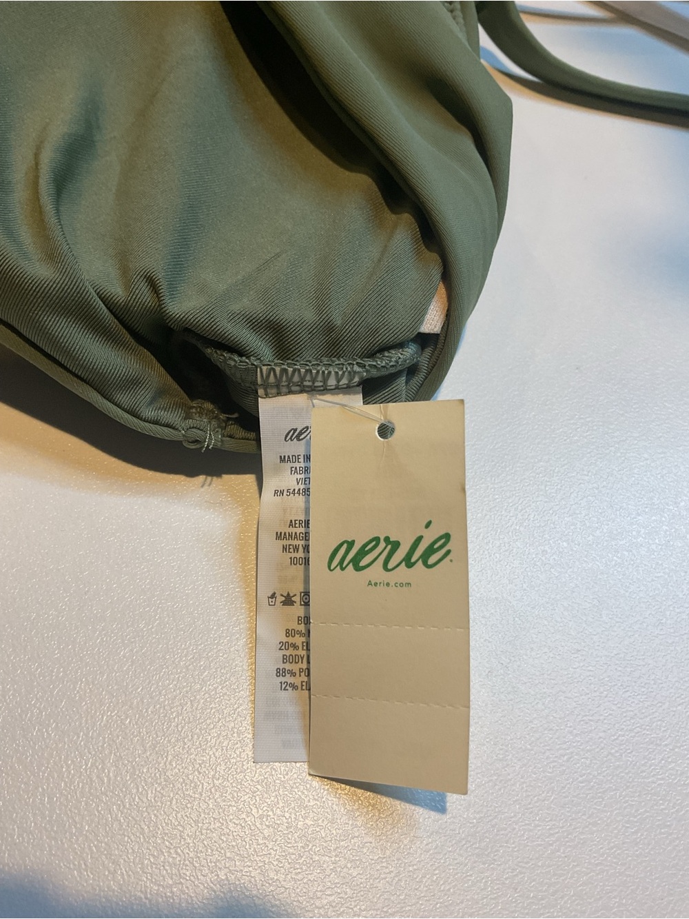 Aerie Olive Green Bikini Bralette Top XXL - Picture 5 of 6